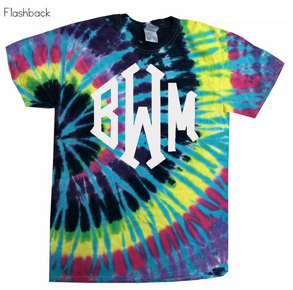Tie Dye Monogram Shirt - Glittering Boutique