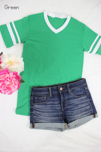 Personalized Varsity Tee - Glittering Boutique