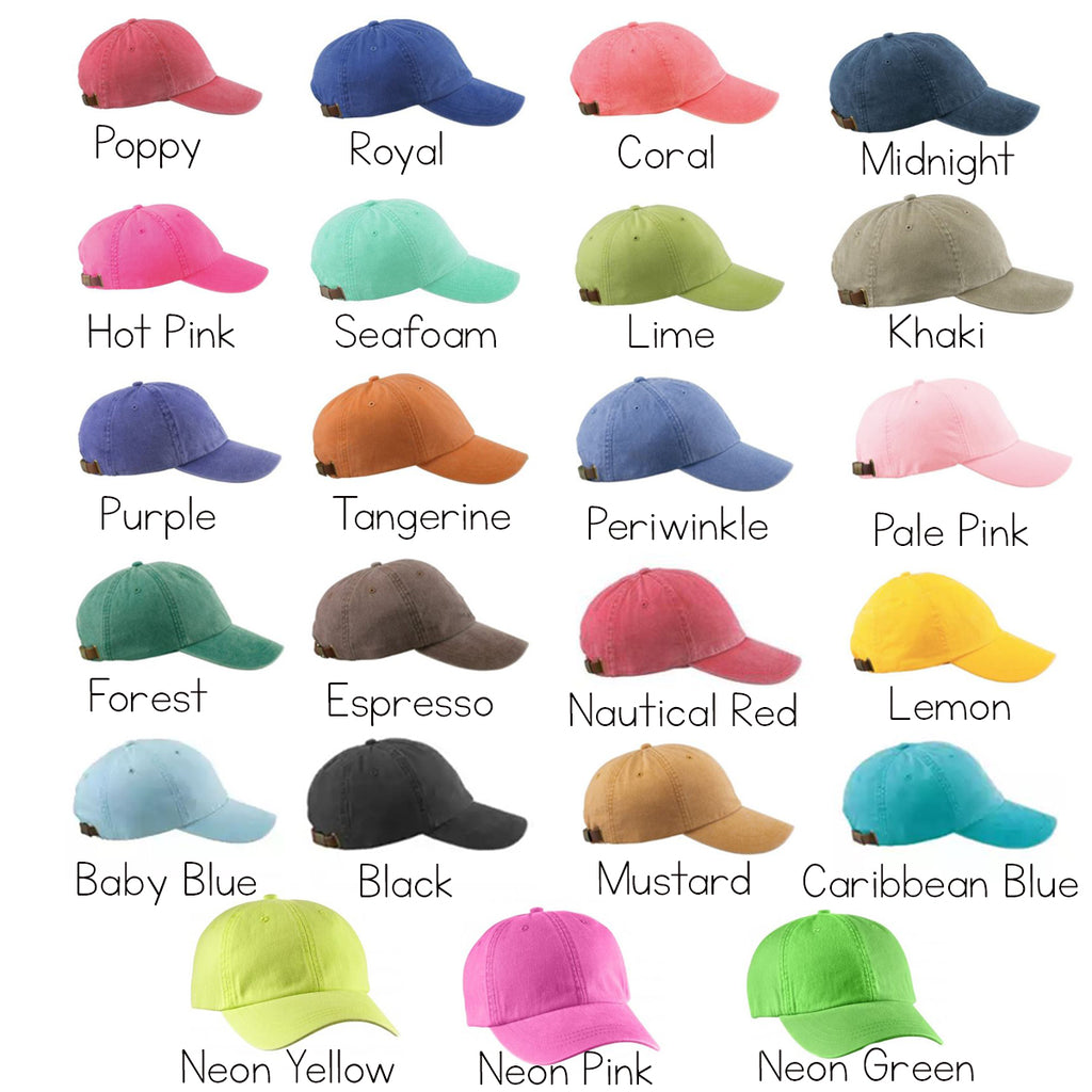 Personalized Hats | 35 Colors Available! – Glittering Boutique