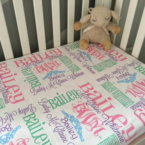 Personalized Baby Blankets - Princess Collection - Glittering Boutique