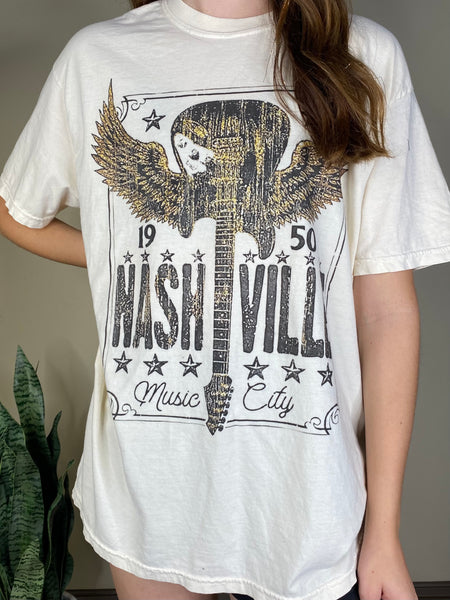 Music City Nashville Oversized Comfort Color Tees