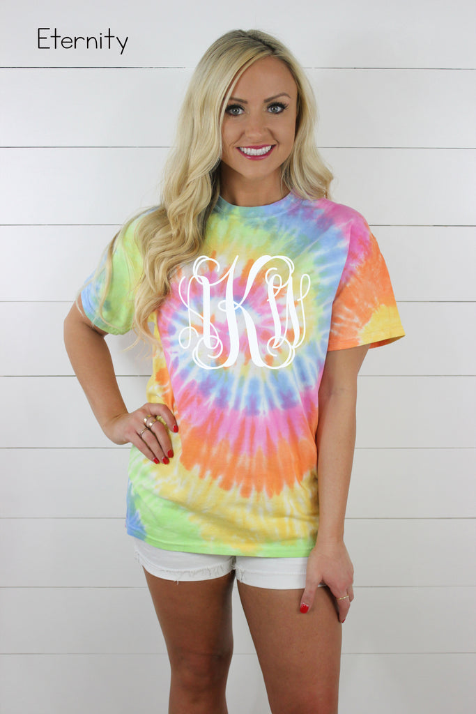 Tie Dye Monogram Shirt – Glittering Boutique