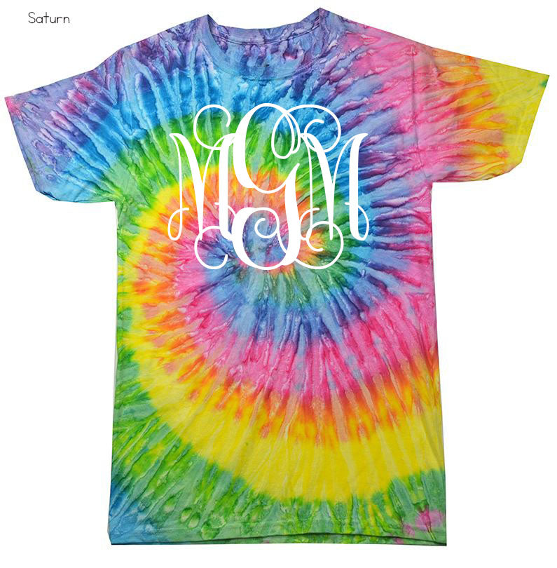 Tie Dye Monogram Shirt – Glittering Boutique