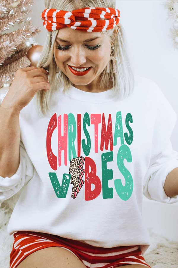Christmas Vibes Bolt Sweatshirt