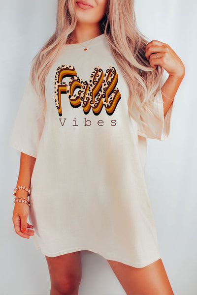 Fall Vibes Cheetah Oversized Comfort Color