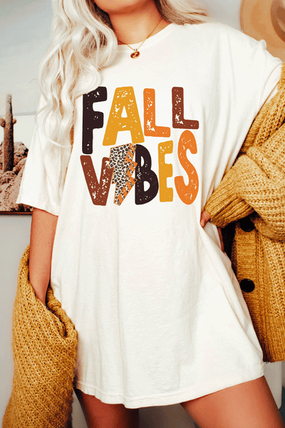 Fall Vibes Bolt Oversized Comfort Color