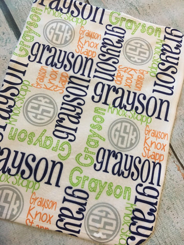 Personalized Baby Blankets - Grayson Collection - Glittering Boutique