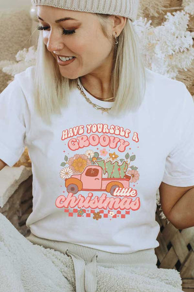 Have Yourself a Groovy Little Christmas Unisex Graphic Tee