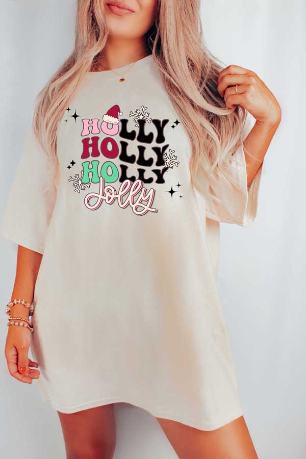 Holly Holly Holly Jolly Oversized Comfort Color