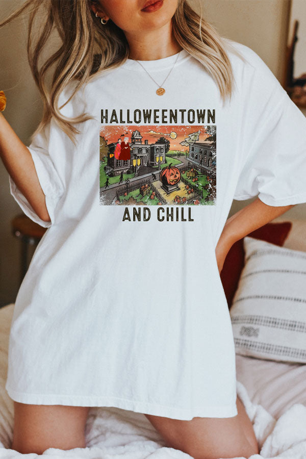 Halloweentown and Chill Oversized Comfort Color
