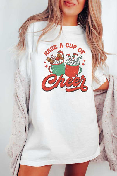 Have a Cup of Cheer Oversized Comfort Color