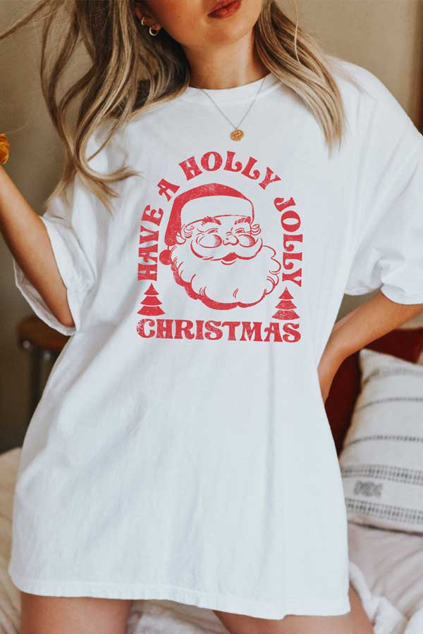 Have a Holly Jolly Christmas Oversized Comfort Color