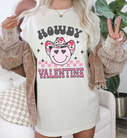 Howdy Valentine Smiley Oversized Comfort Color