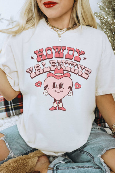 Howdy Valentine Heart Oversized Comfort Color