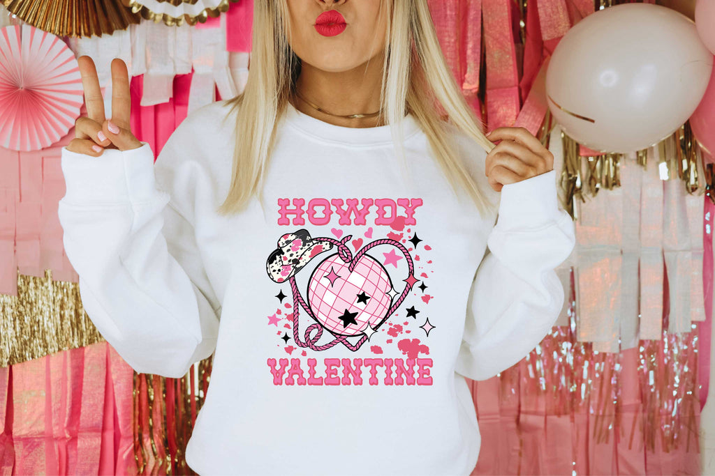 Howdy Valentine Disco Sweatshirt
