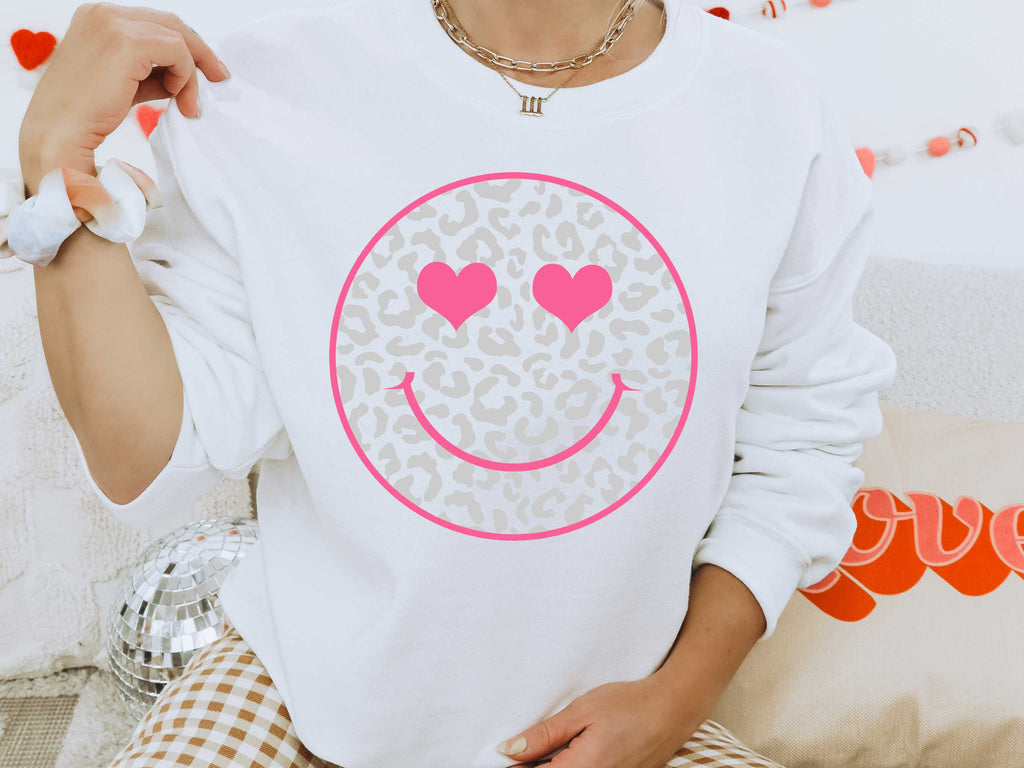 Leopard Smiley Sweatshirt