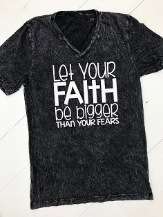 Let Your Faith V Neck - Glittering Boutique