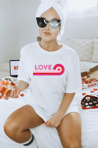 Love Retro Rainbow Unisex Graphic Tee