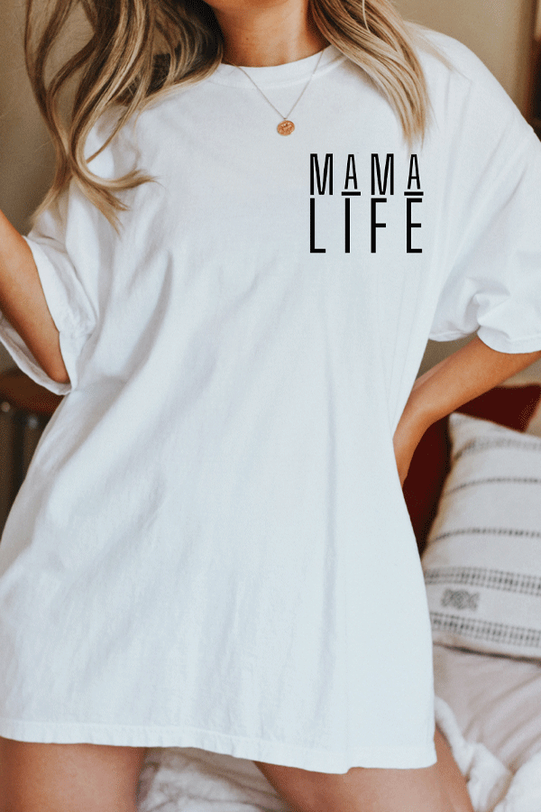 Mama Life Pocket Oversized Comfort Color