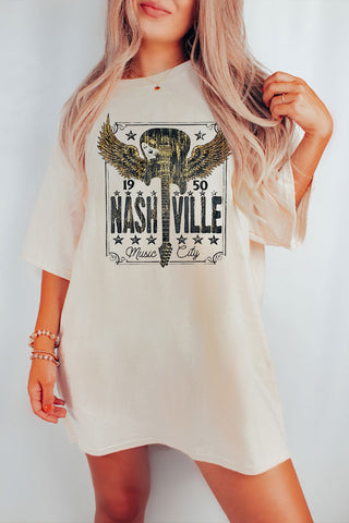 Music City Nashville Oversized Comfort Color Tees