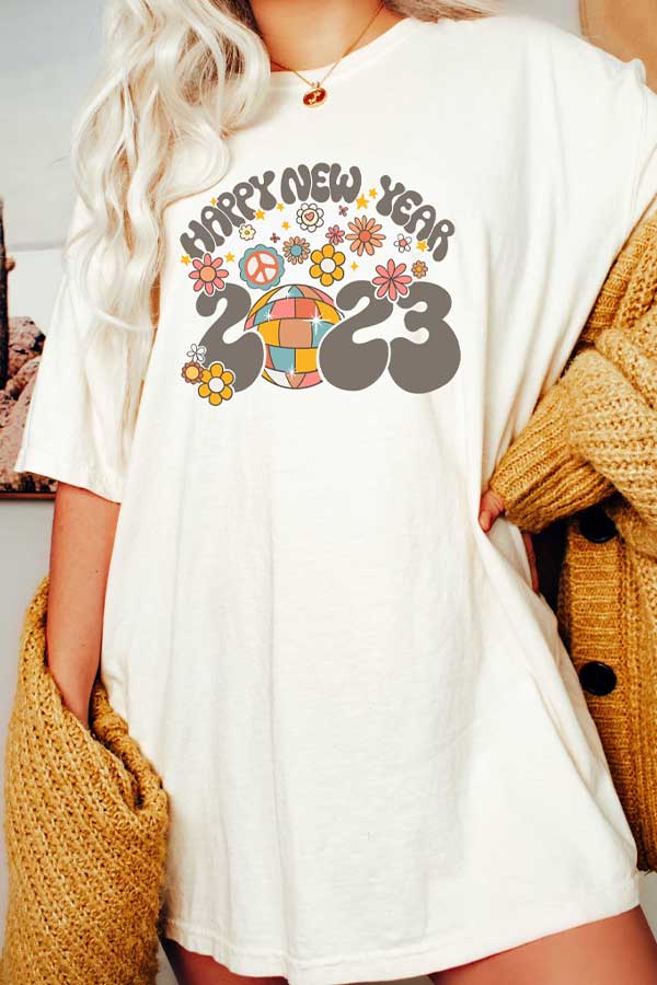 New Year Hippie Oversized Comfort Color