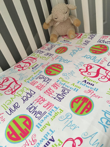 Personalized Baby Blankets - The Piper - Glittering Boutique