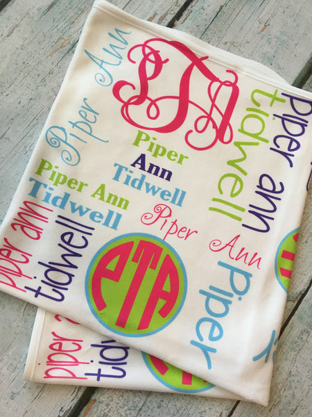 Personalized Baby Blankets - The Piper - Glittering Boutique