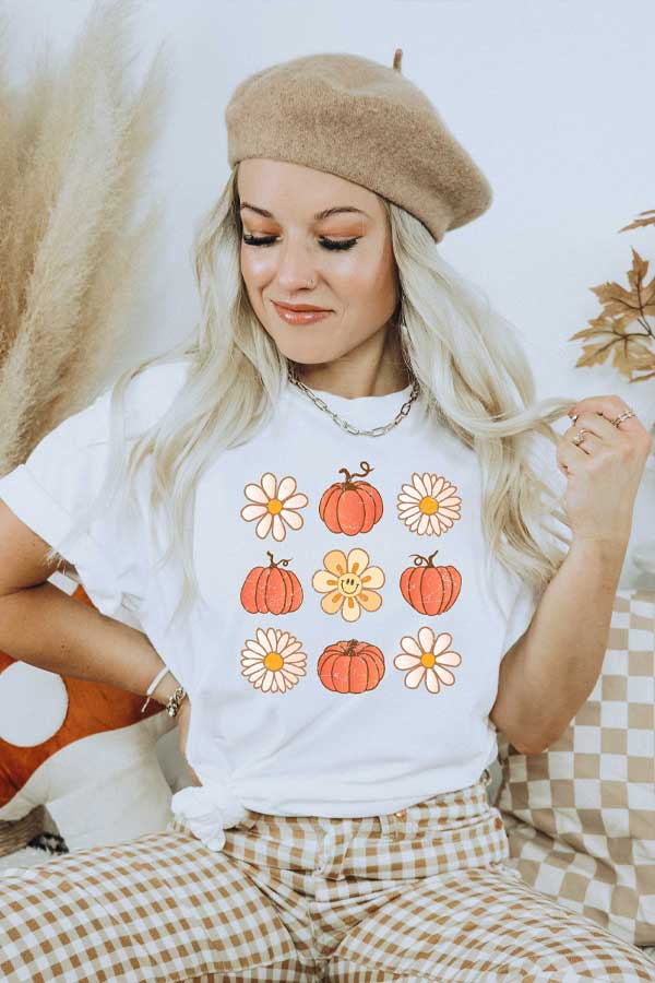 Pumpkin Daisy Unisex Graphic Tee