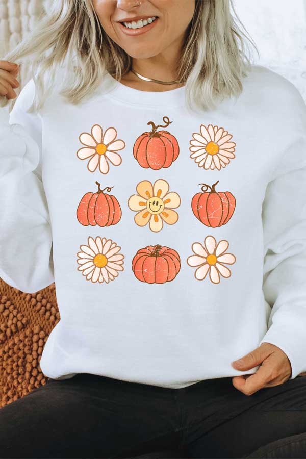 Pumpkin Daisy Sweatshirt