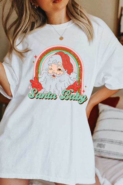 Santa Baby Rainbow Oversized Comfort Color