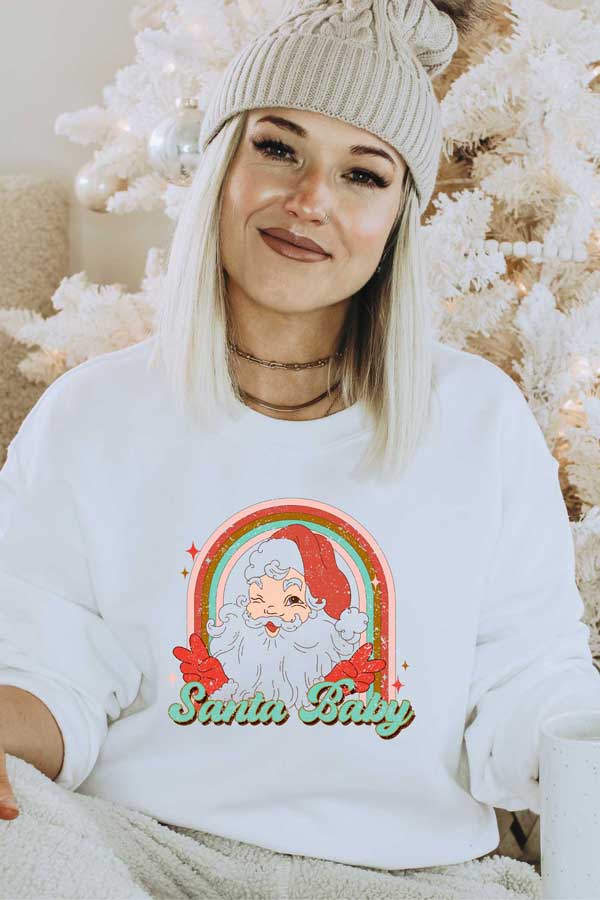 Santa Baby Rainbow Sweatshirt