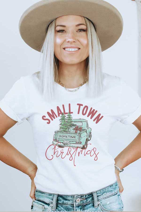 Small Town Christmas Unisex Graphic Tee