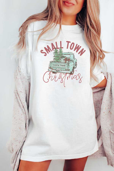 Small Town Christmas Oversized Comfort Color