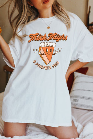 Thick Thighs Pumpkin Pies Oversized Comfort Color